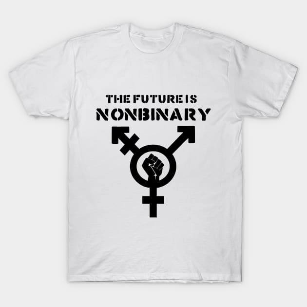 The Future is Nonbinary (Black) T-Shirt by Micah